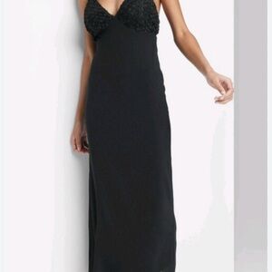 Wild Fable Women's Black Sleeveless
Rosette Cup Maxi Dress